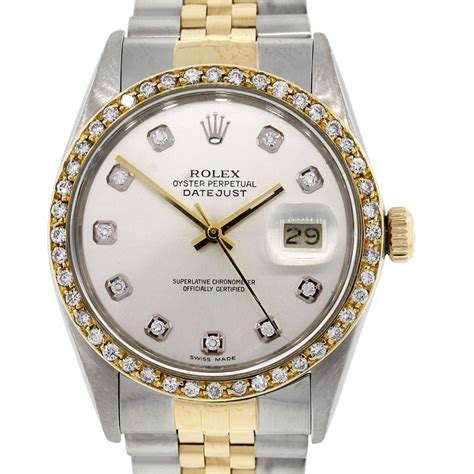 rolex datejust two tone diamond bezel|rolex datejust diamond bezel price.